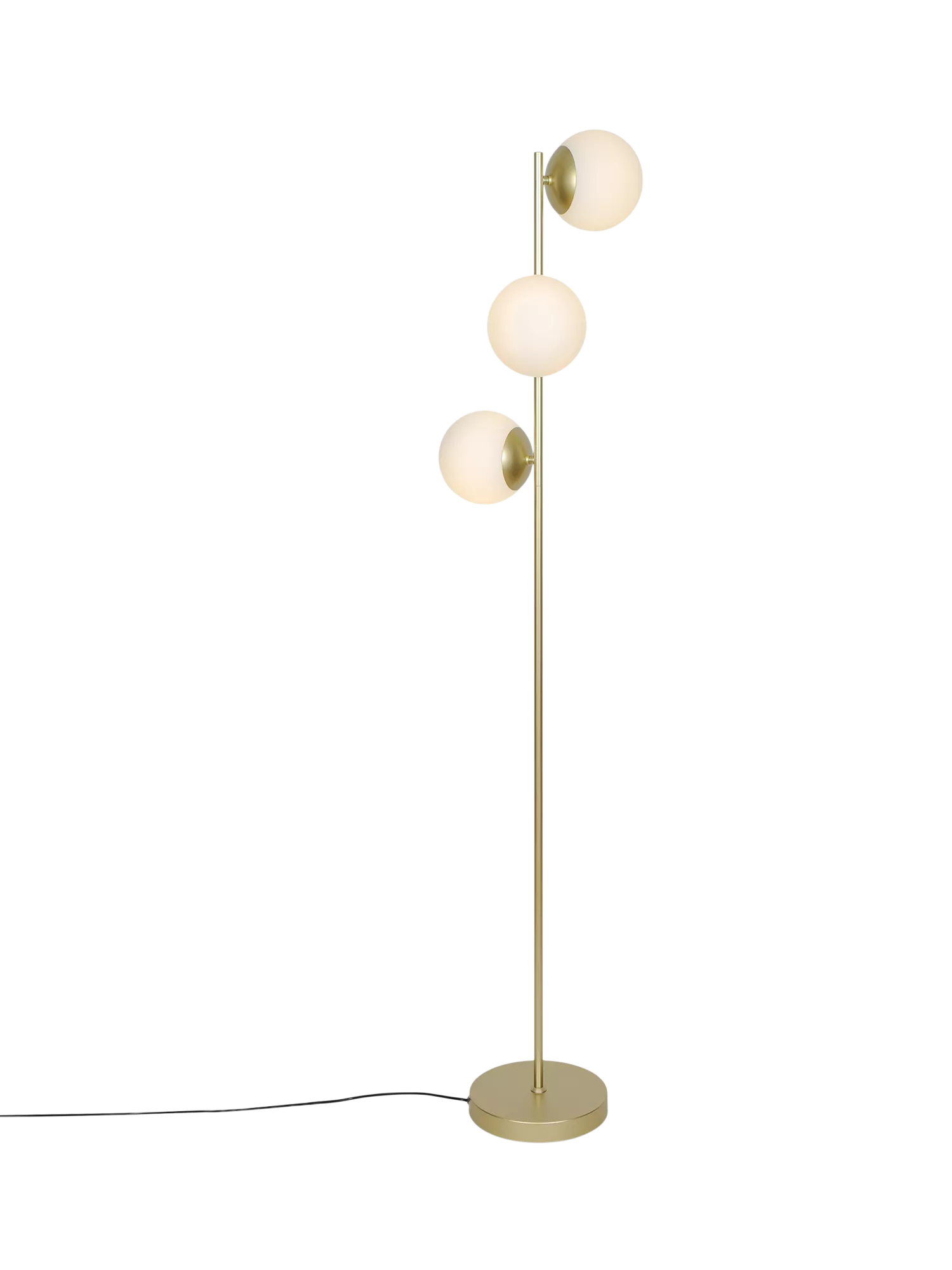 Nordlux Lilly floor lamp brass with opal glass shades (British brand)