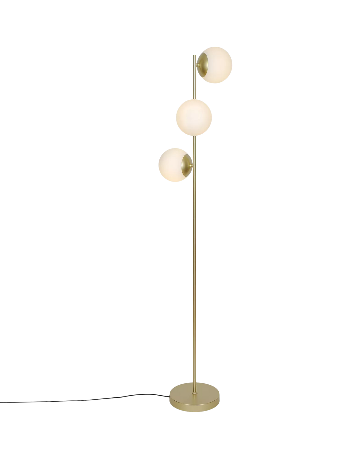 Nordlux Lilly floor lamp brass with opal glass shades (British brand)