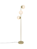 Nordlux Lilly floor lamp brass with opal glass shades (British brand)