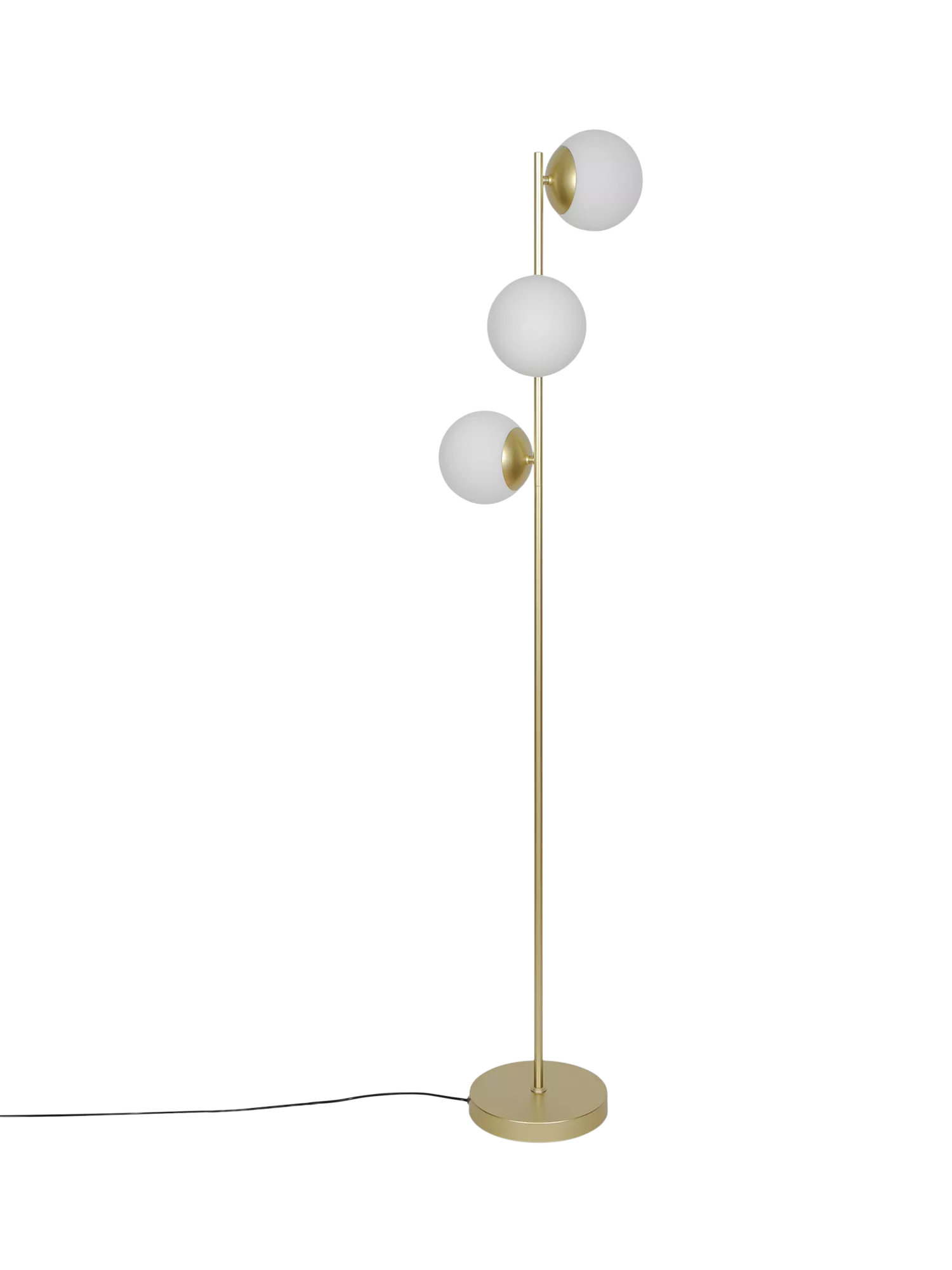Nordlux Lilly floor lamp brass with opal glass shades (British brand)