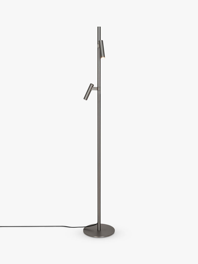 Nordlux Makoto floor lamp satin chrome adjustable heads (British brand)