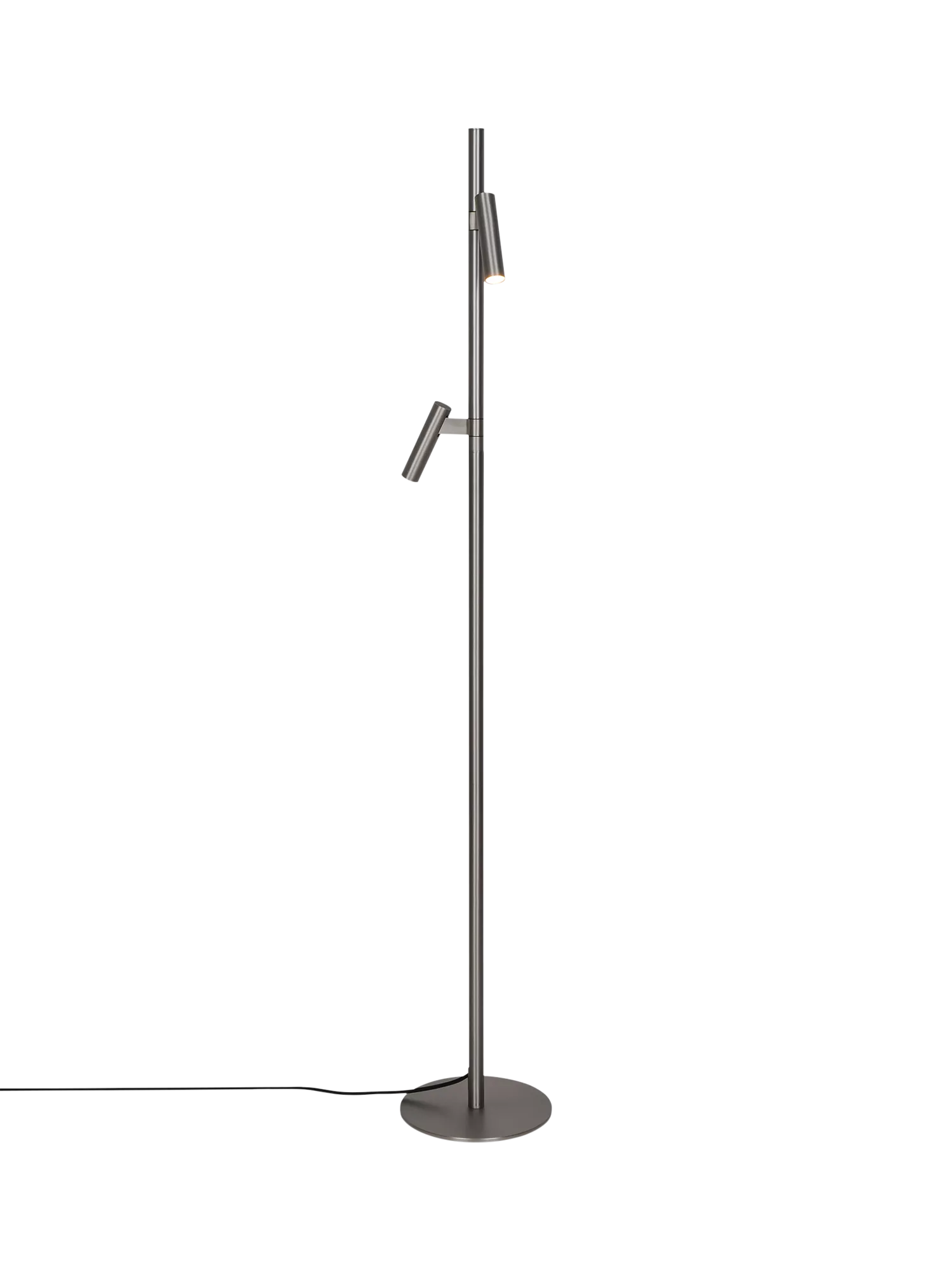 Nordlux Makoto floor lamp satin chrome adjustable heads (British brand)