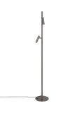 Nordlux Makoto floor lamp satin chrome adjustable heads (British brand)