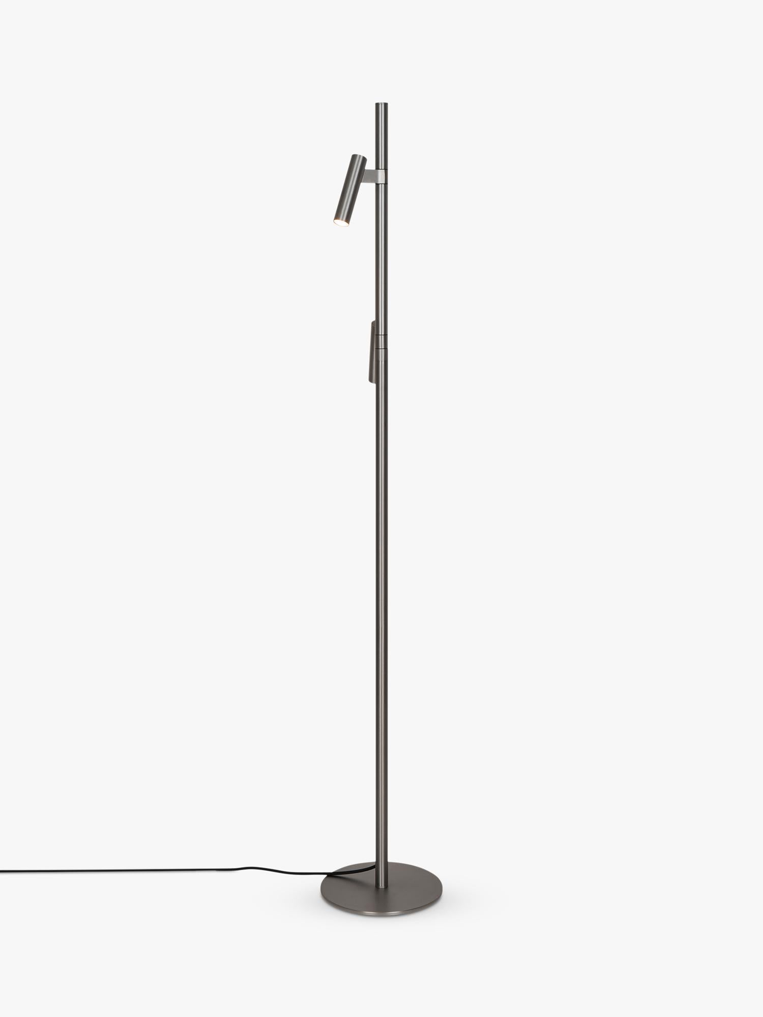 Nordlux Makoto floor lamp satin chrome adjustable heads (British brand)