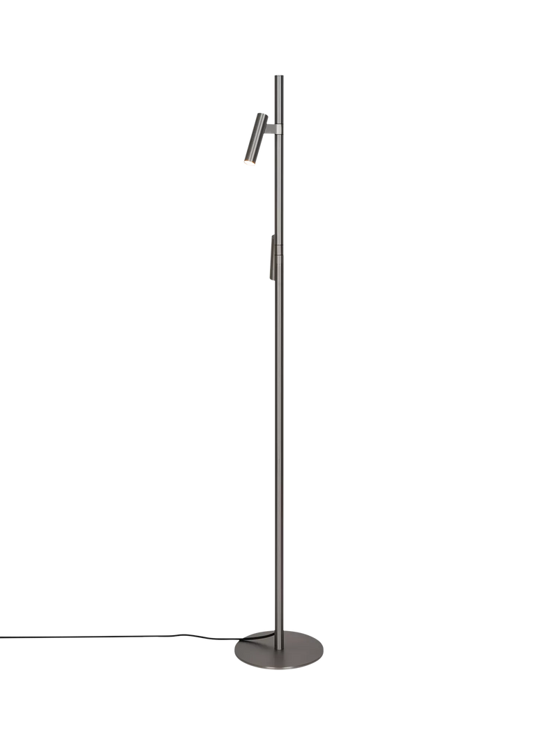 Nordlux Makoto floor lamp satin chrome adjustable heads (British brand)