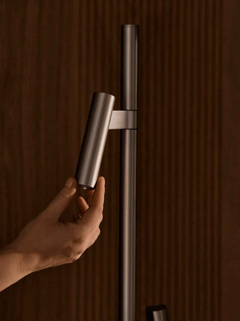 Nordlux Makoto floor lamp satin chrome adjustable heads (British brand)