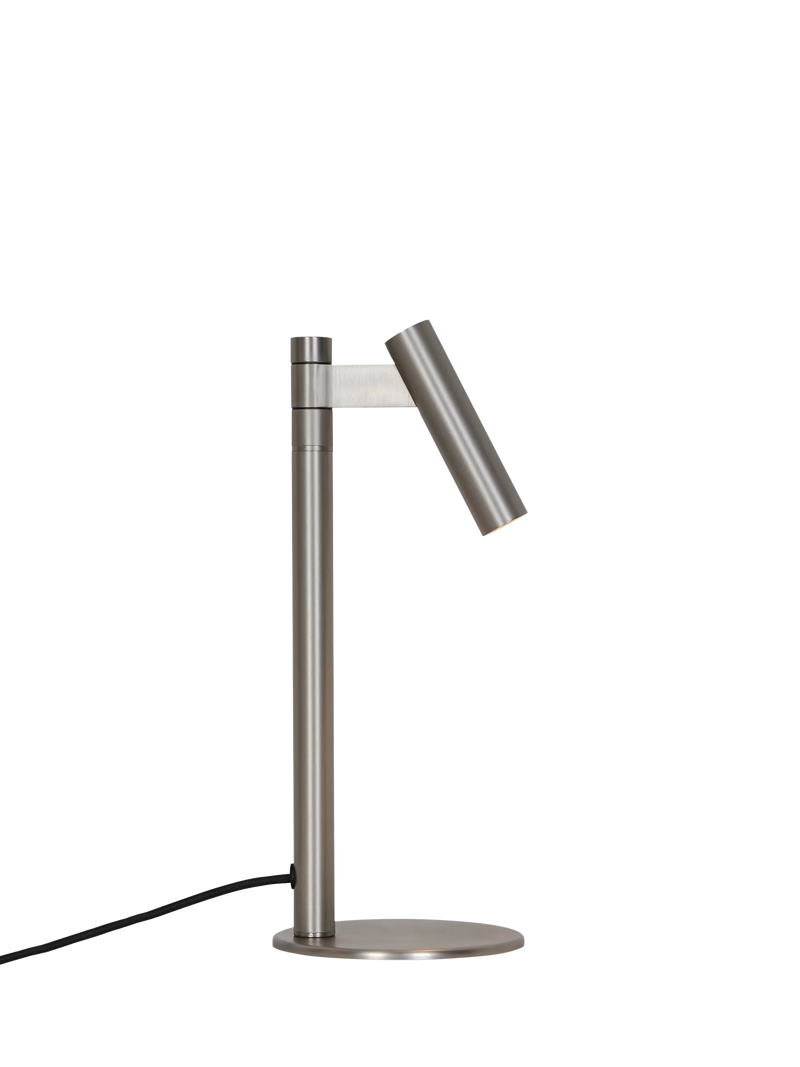 Nordlux Makoto table lamp satin chrome, imported from the UK