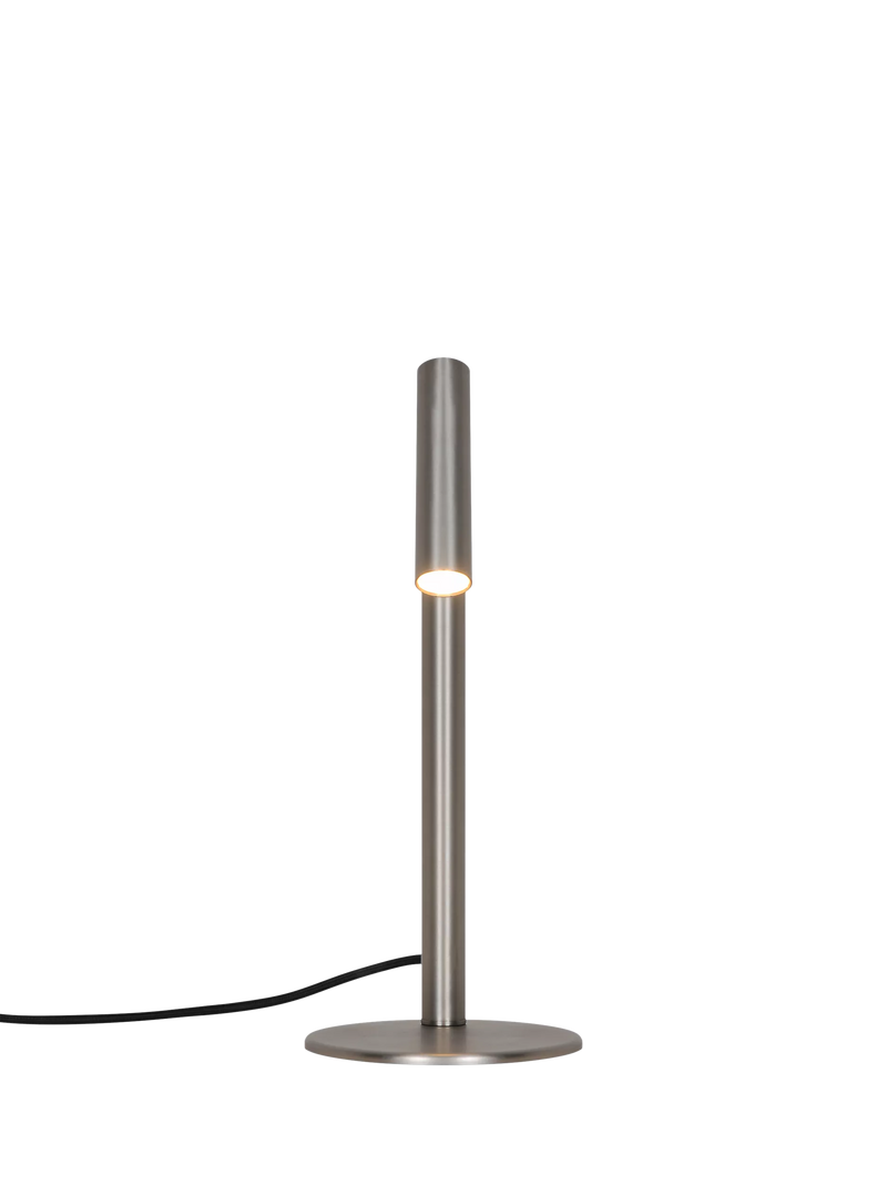 Nordlux Makoto table lamp satin chrome, imported from the UK