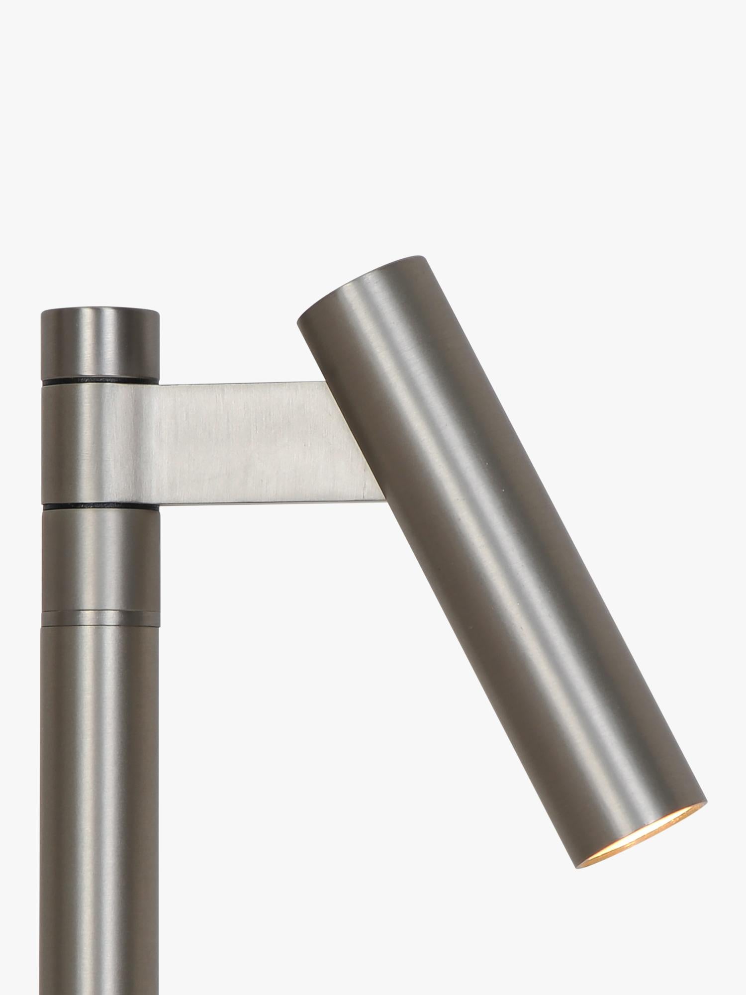 Nordlux Makoto table lamp satin chrome, imported from the UK