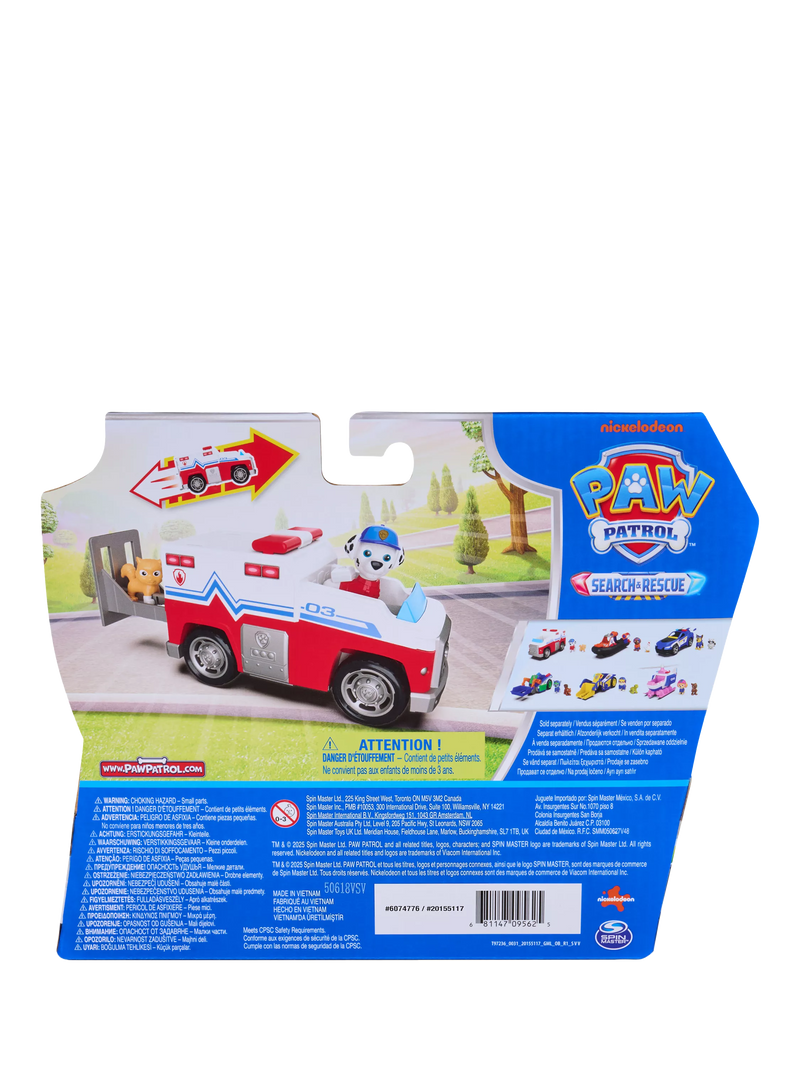 Paw Patrol Marshall Rescue Responder toy set and vehicle (British brand)