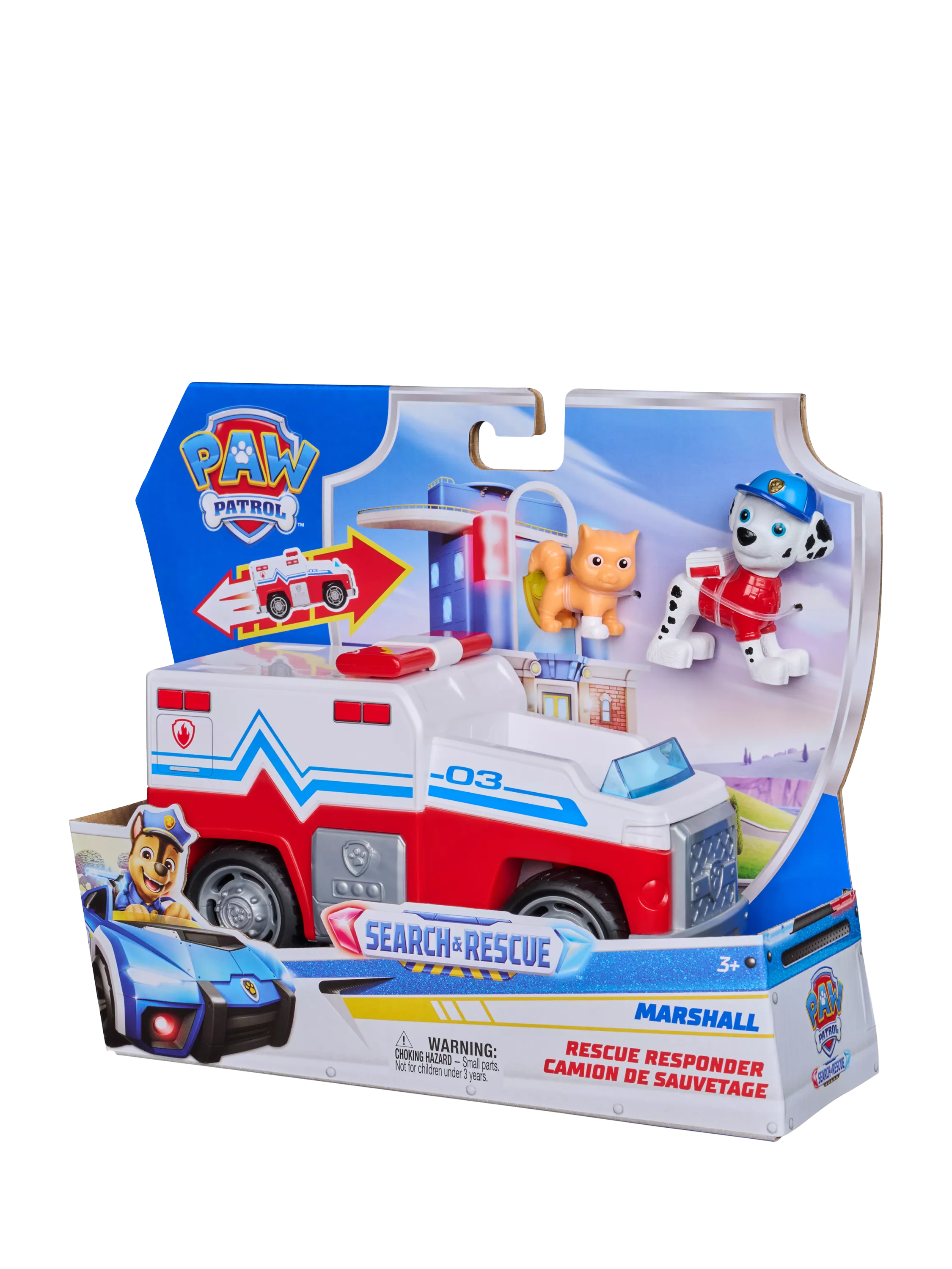 Paw Patrol Marshall Rescue Responder toy set and vehicle (British brand)