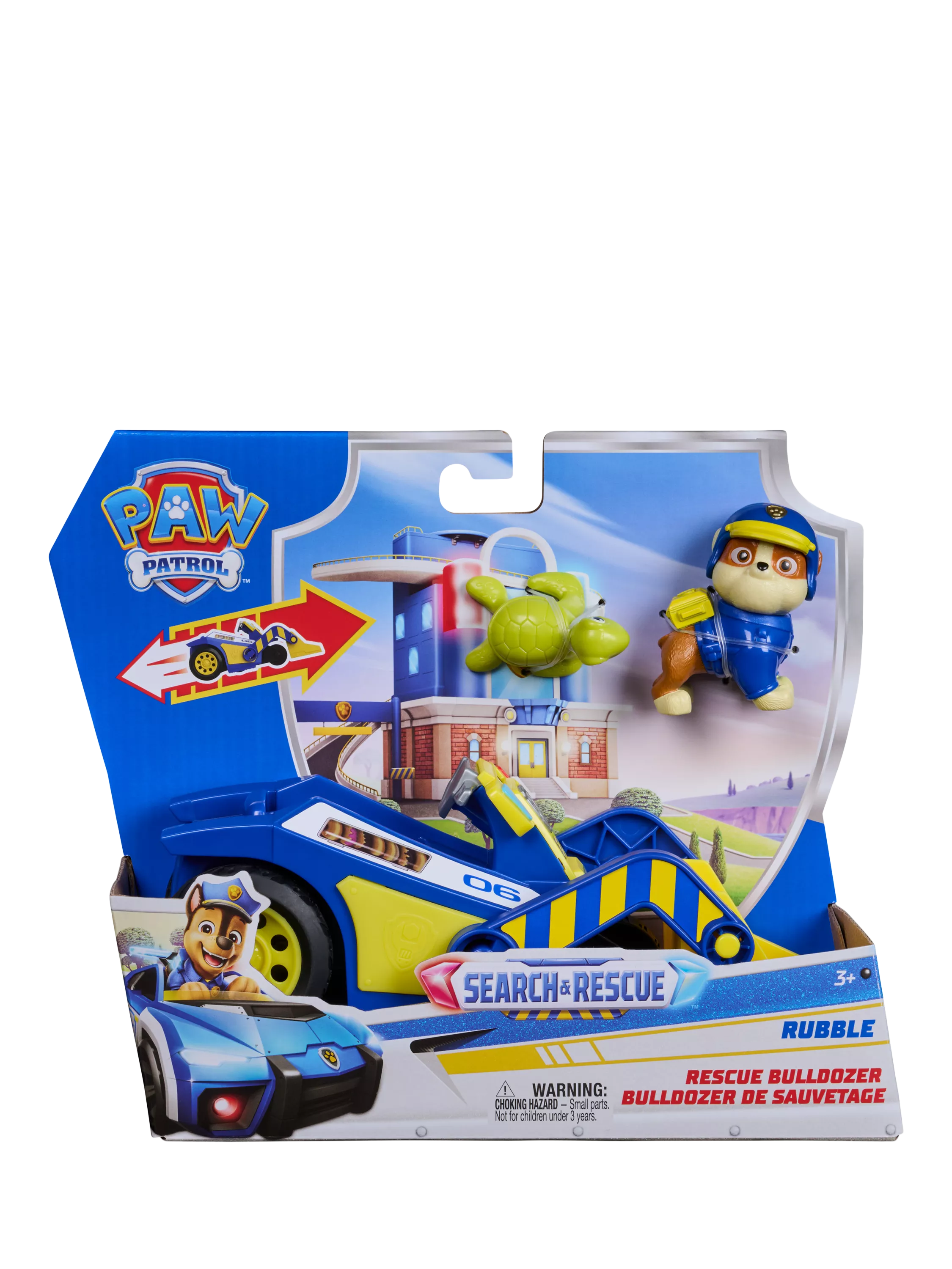 Paw Patrol Rubble Rescue Bulldozer toy vehicle with figure - British product
