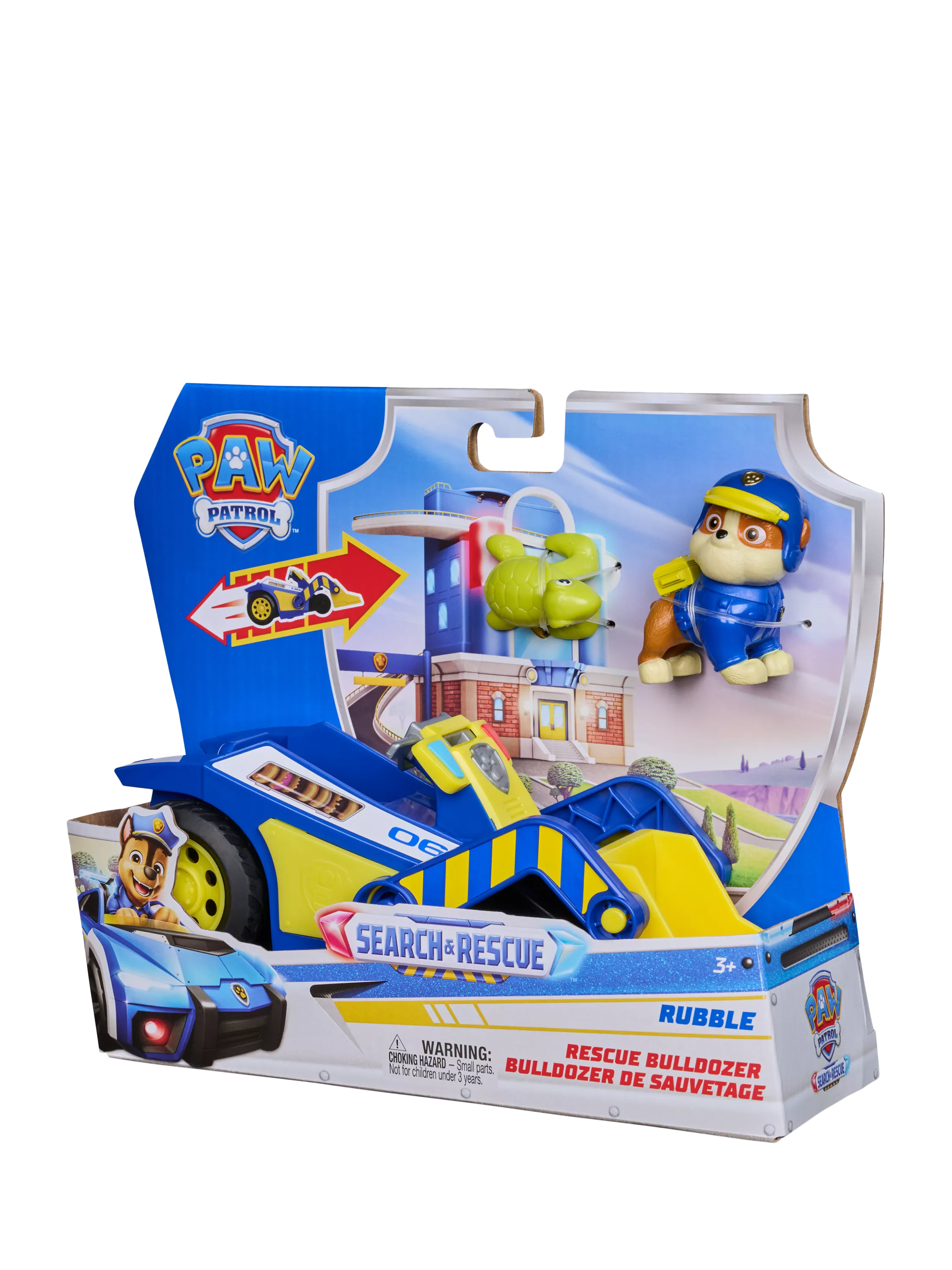 Paw Patrol Rubble Rescue Bulldozer toy vehicle with figure - British product