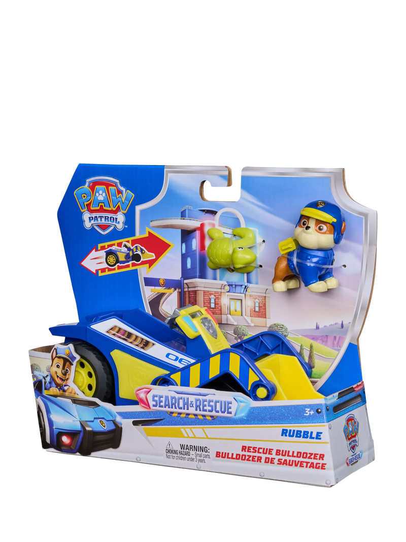 Paw Patrol Rubble Rescue Bulldozer toy vehicle with figure - British product