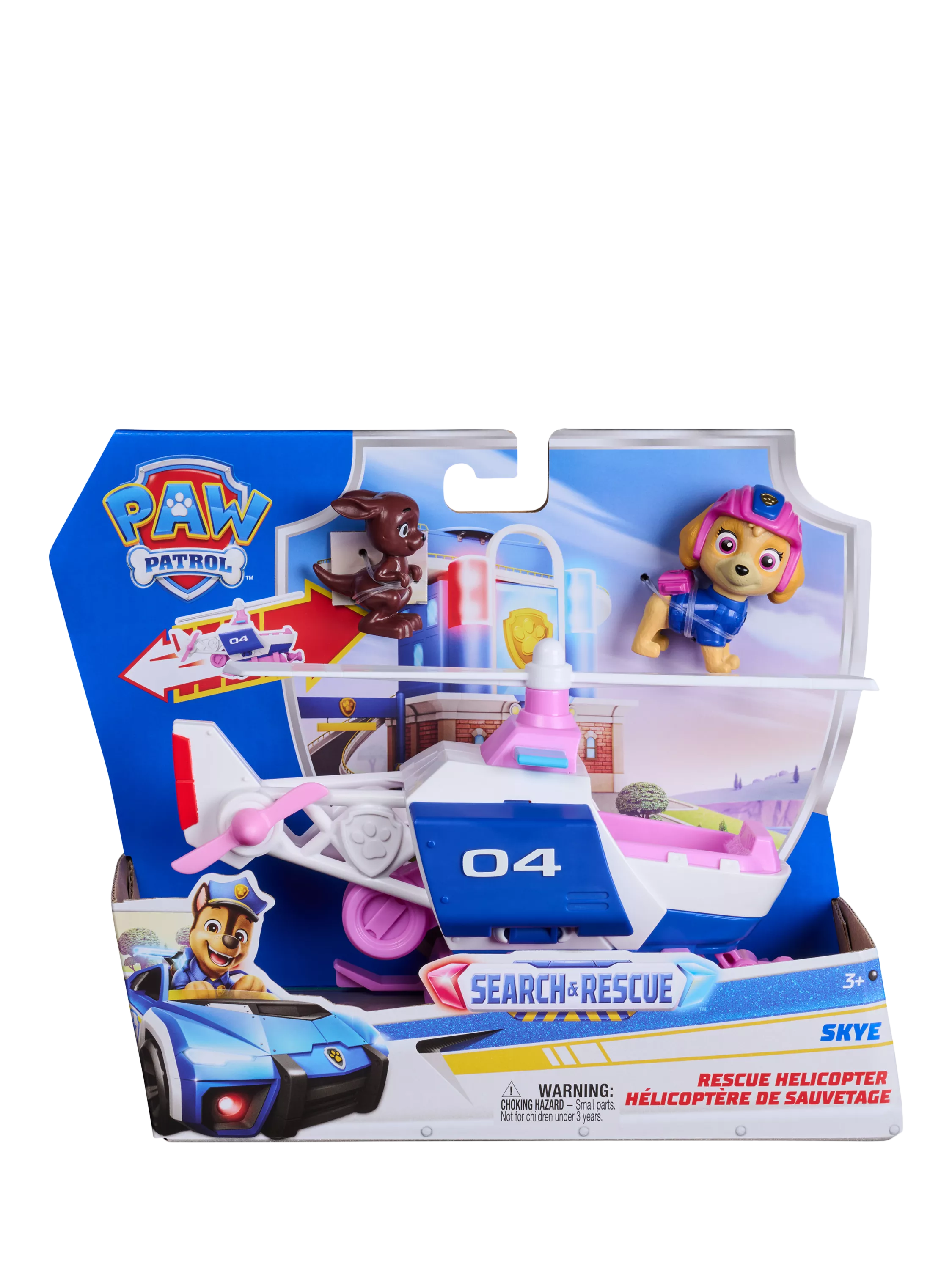 Paw Patrol Skye Rescue Helicopter toy with two figures, UK version