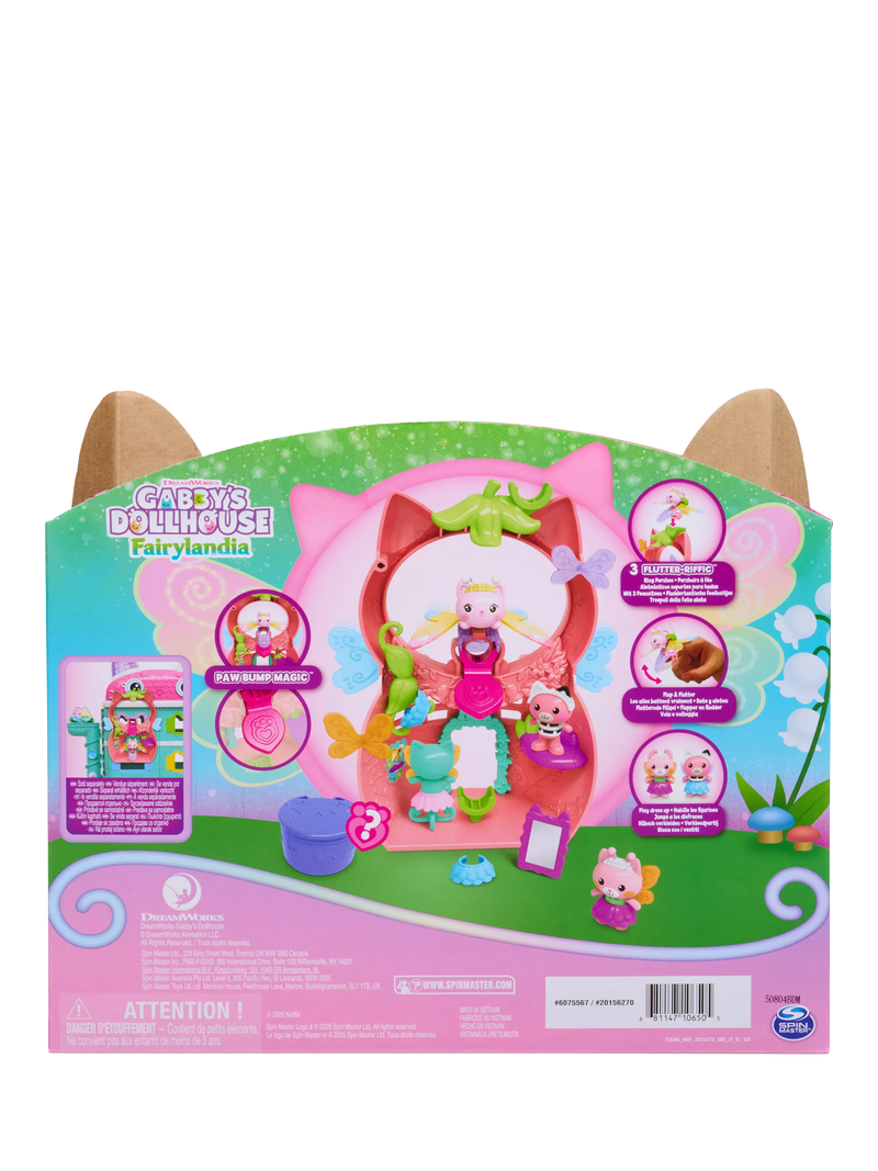 Gabby's Dollhouse Kitty Fairy Flutter-riffic playset 20.3cm, imported from the UK