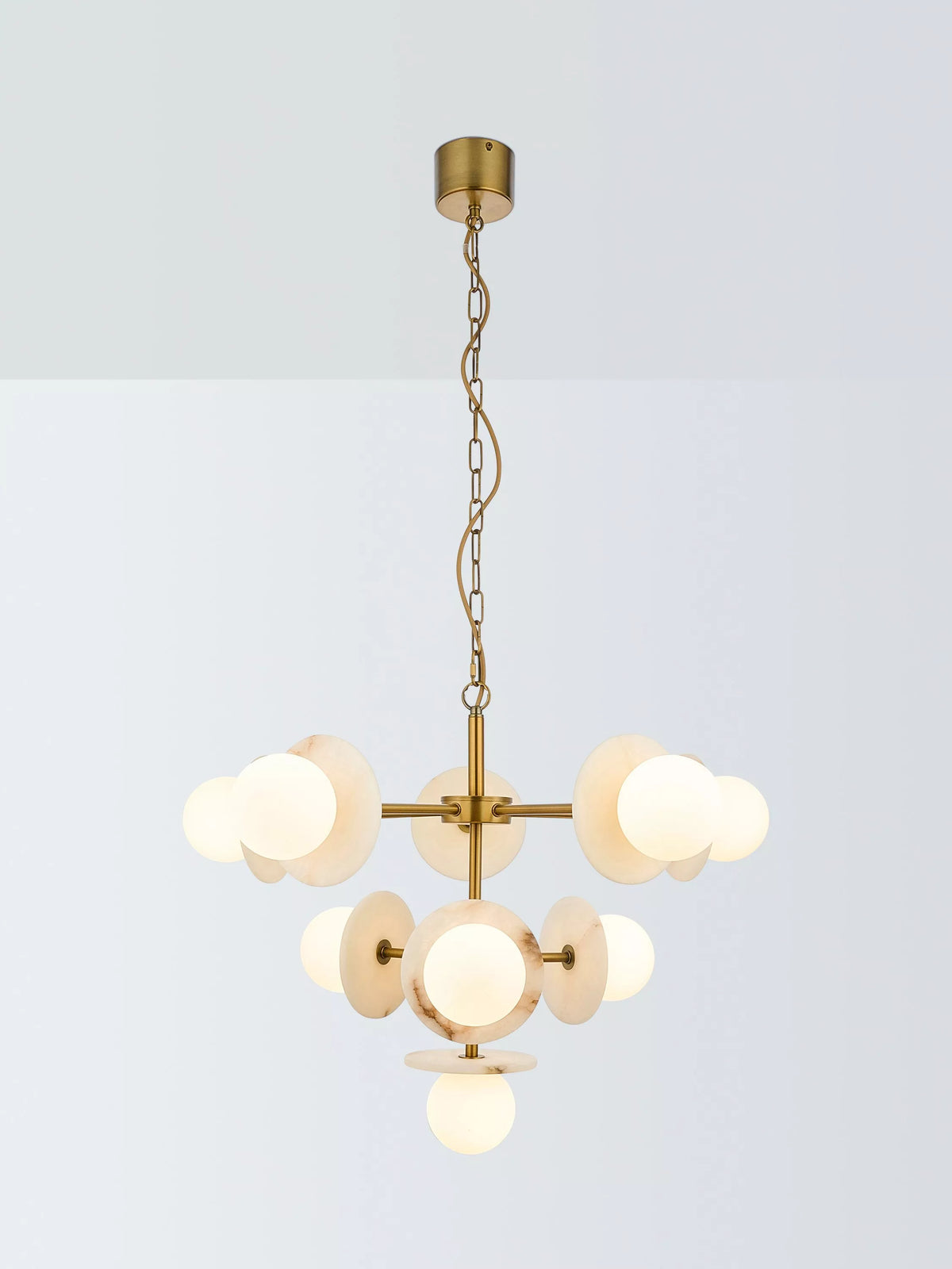 John Lewis Novarro opal globe pendant light antique brass - British product