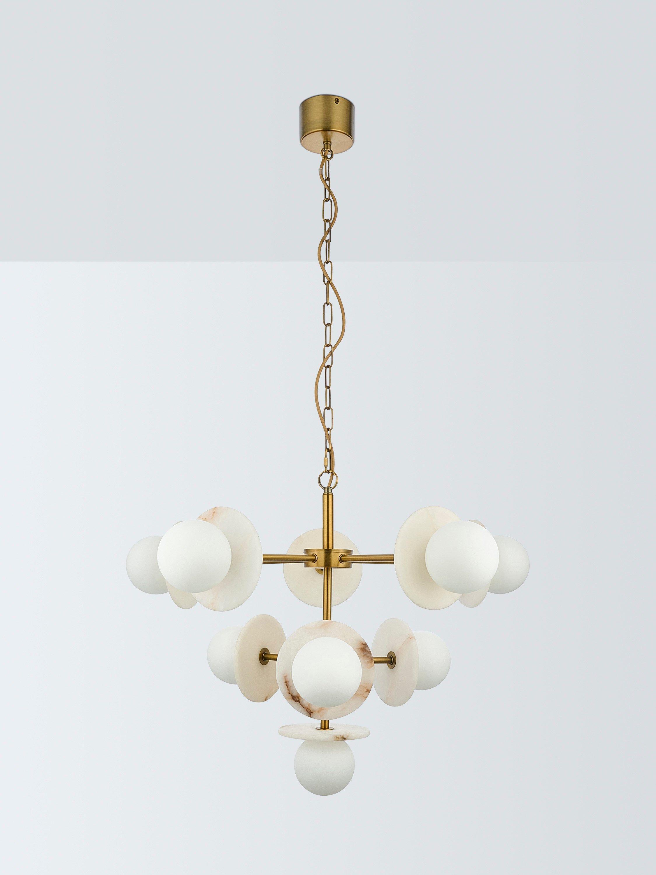 John Lewis Novarro opal globe pendant light antique brass - British product