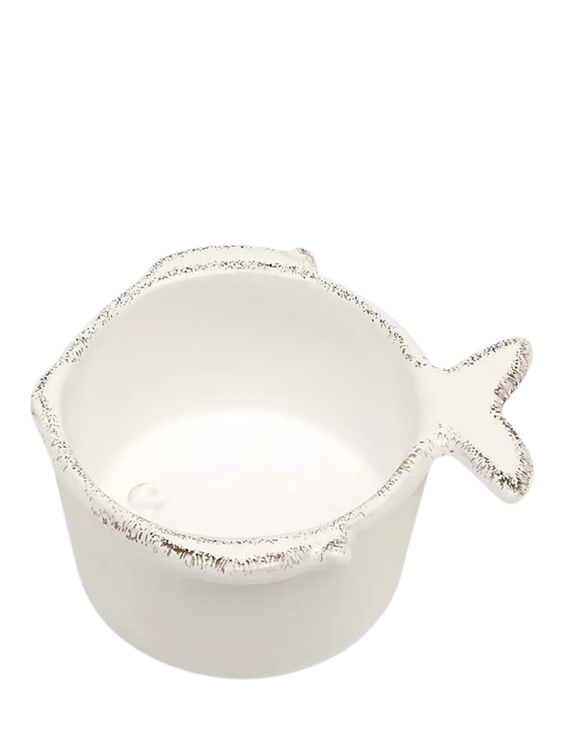 Virginia Casa earthenware condiment bowl 8cm white - British product