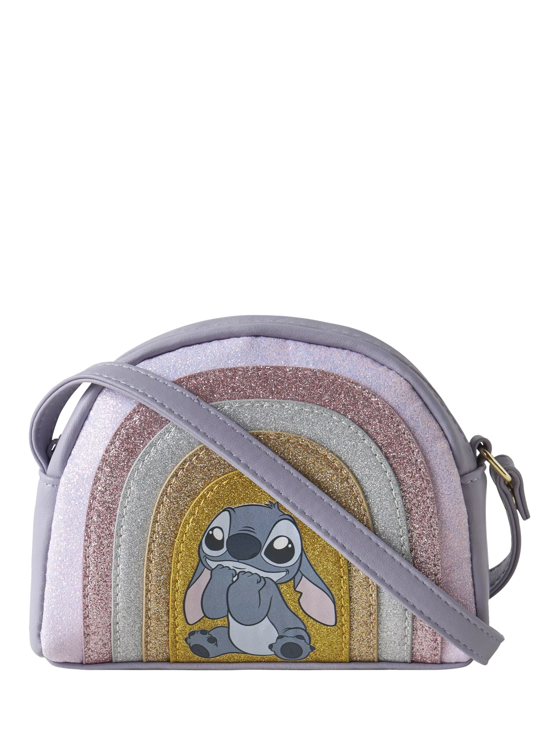 NAME IT Stitch glitter crossbody bag lavender grey, imported from the UK