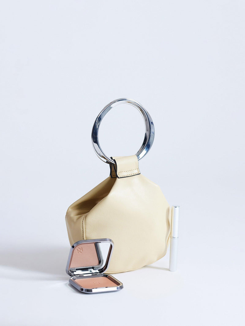 Topshop cherry metal handle handbag buttermilk - British product