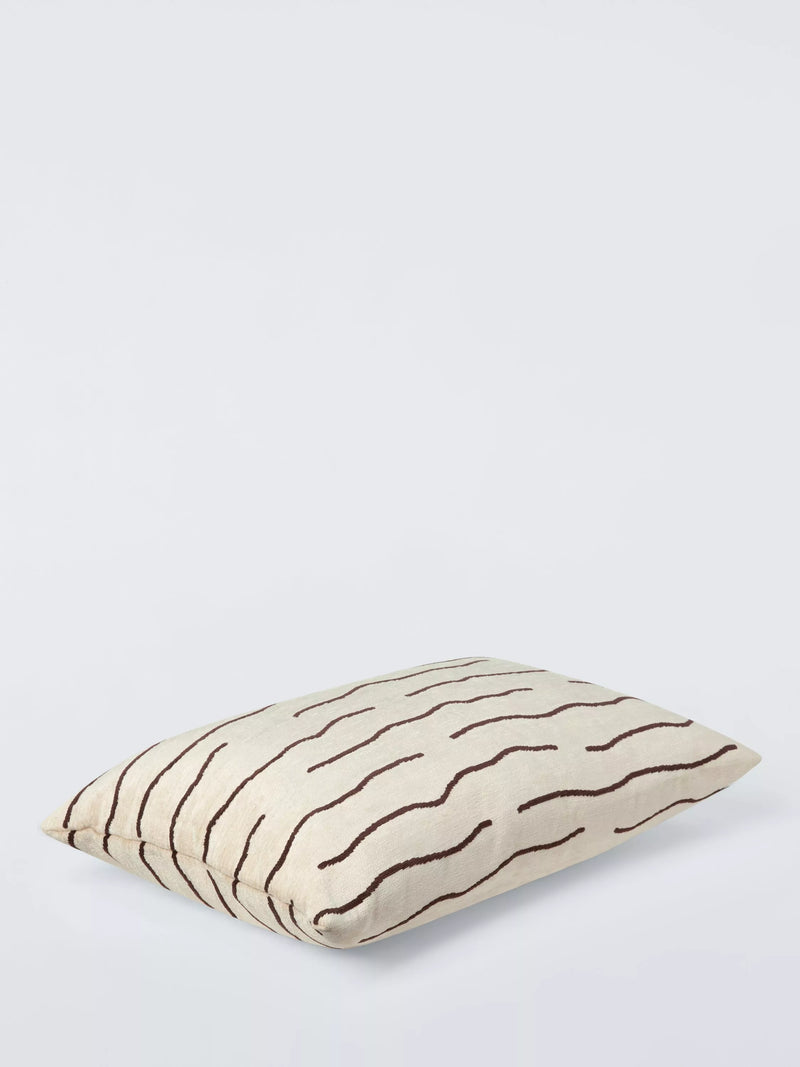 John Lewis Undulate rectangular cushion Natural 40x60cm, imported from the UK
