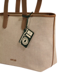 Antler Camera Heritage luggage tag in Cedar, UK version