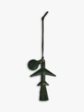 Antler leather AirTag holder in Cedar - British product