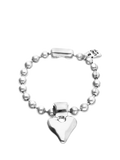 UNOde50 molten heart beaded bracelet silver, UK version
