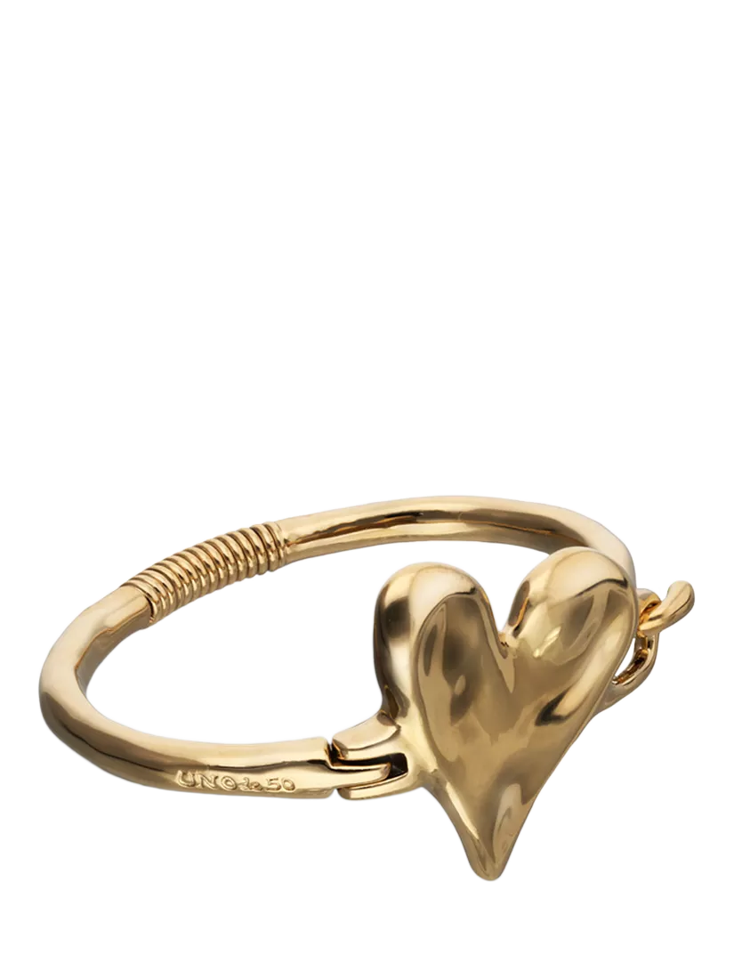 UNOde50 Chunky Molten Heart Bracelet gold L, imported from the UK