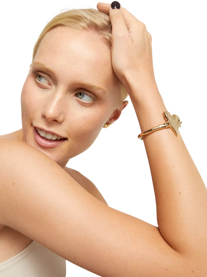 UNOde50 Chunky Molten Heart Bracelet gold L, imported from the UK