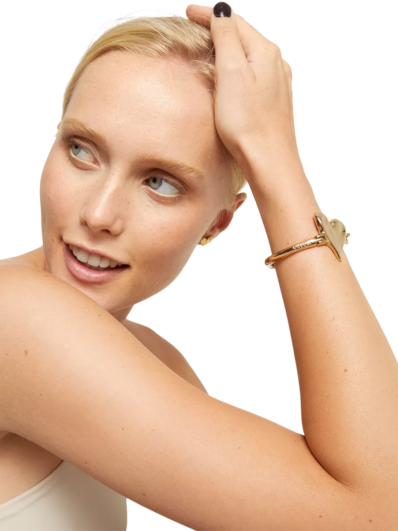 UNOde50 Chunky Molten Heart Bracelet gold L, imported from the UK