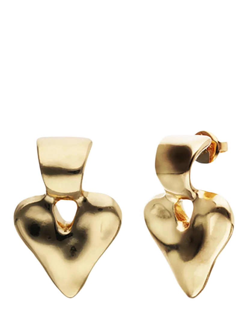 UNOde50 Molten Heart Stud Earrings