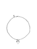 UNOde50 Molten Heart necklace 40.5cm silver beaded, imported from the UK
