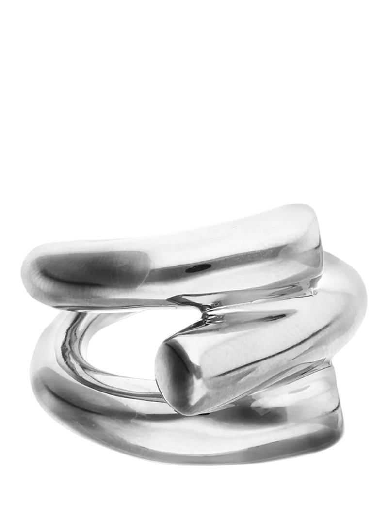 UNOde50 Intertwine Spiral Ring Silver Ring 16cm