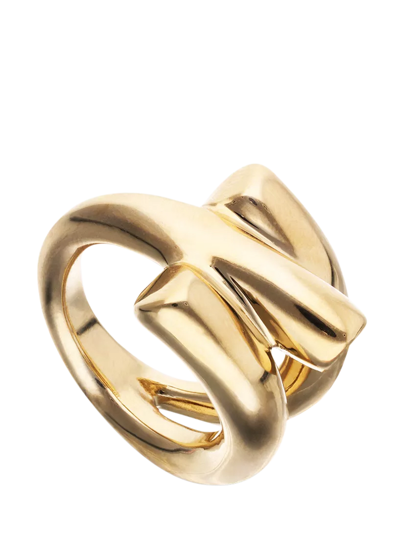 UNOde50 gold spiral ring UK size P (British brand)