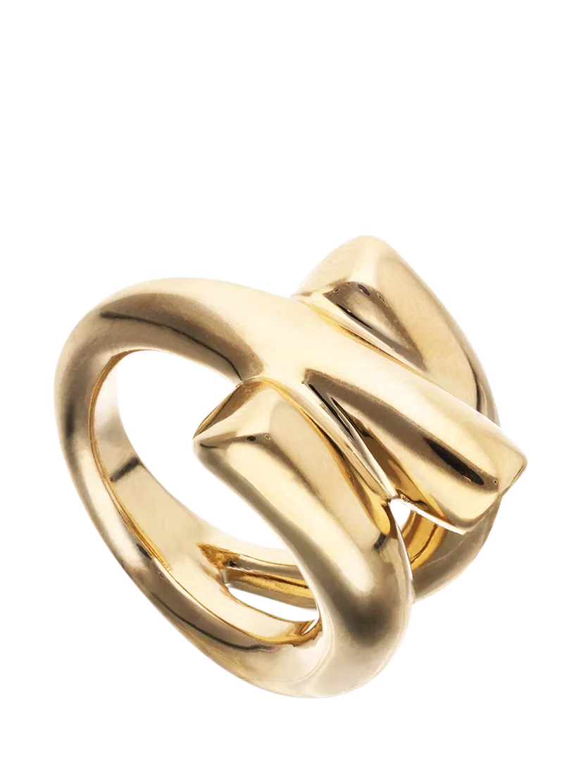 UNOde50 gold spiral ring UK size P (British brand)