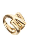 UNOde50 gold spiral ring UK size P (British brand)