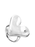 UNOde50 Molten Heart Ring silver size M 1/2 - British product