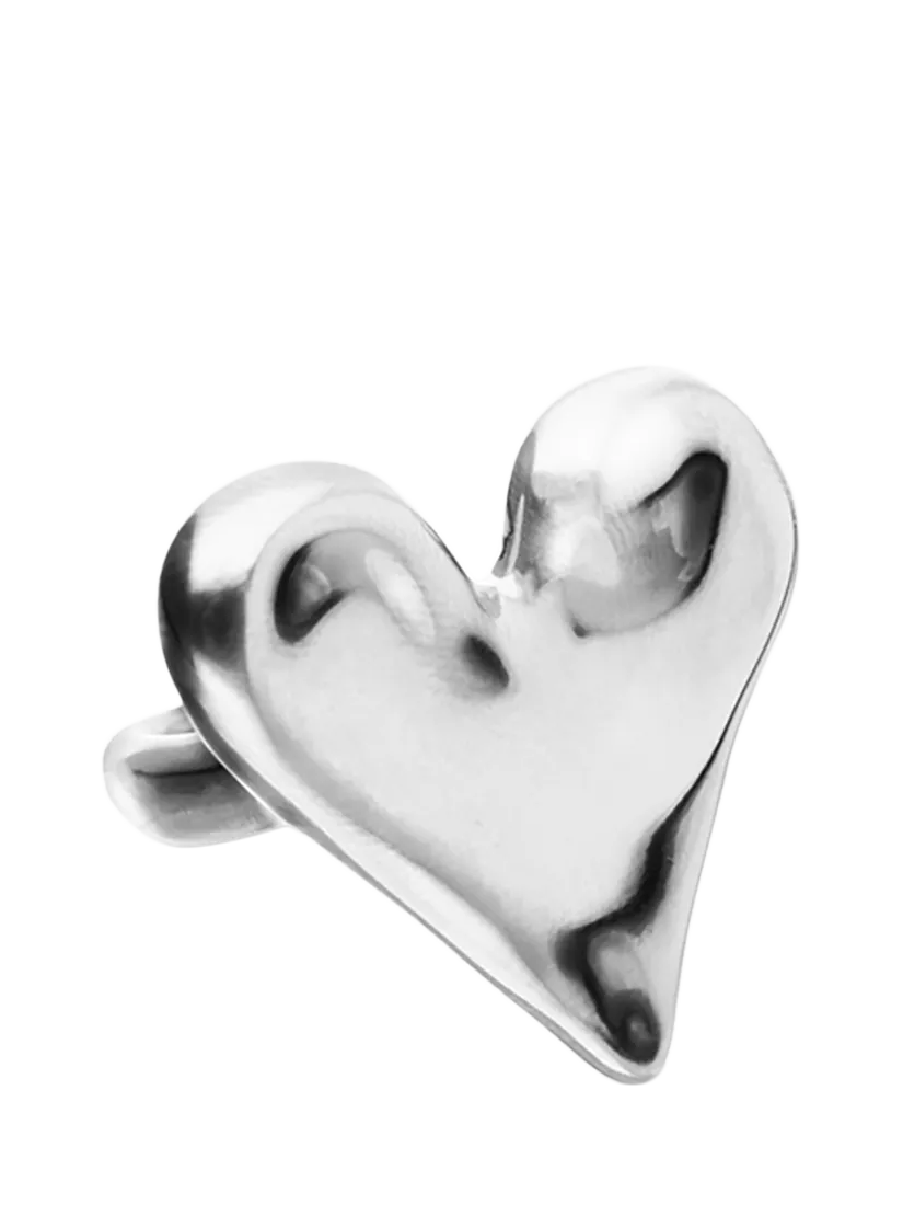 UNOde50 Molten Heart Ring silver size M 1/2 - British product