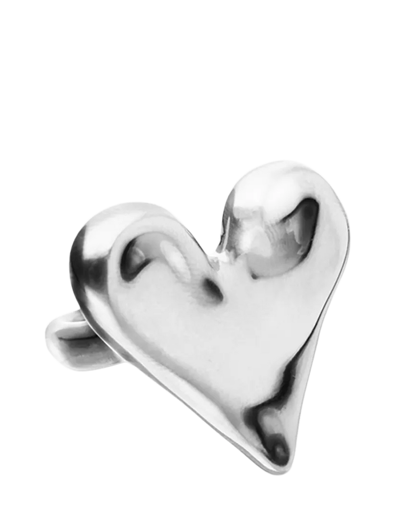 UNOde50 Molten Heart Ring silver size M 1/2 - British product