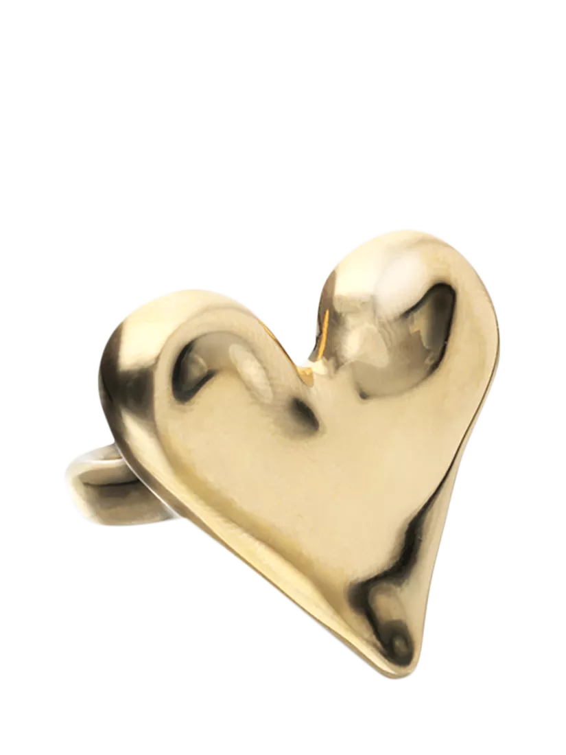 UNOde50 Molten Heart Ring Gold Cocktail Ring