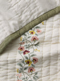 John Lewis cross stitch flowers quilted bedspread king size (British brand)