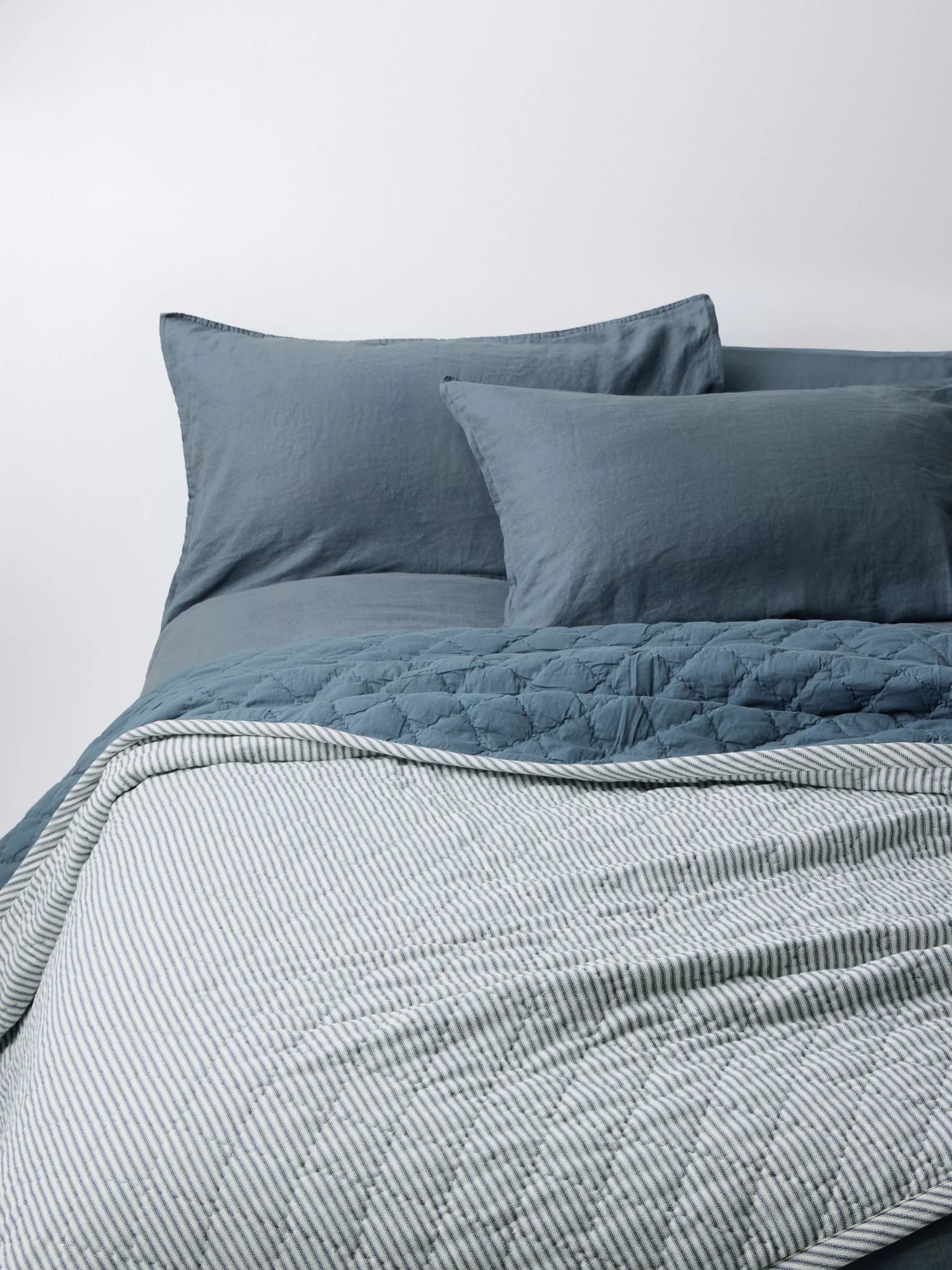 John Lewis Striped Quilted Bedspread King Size