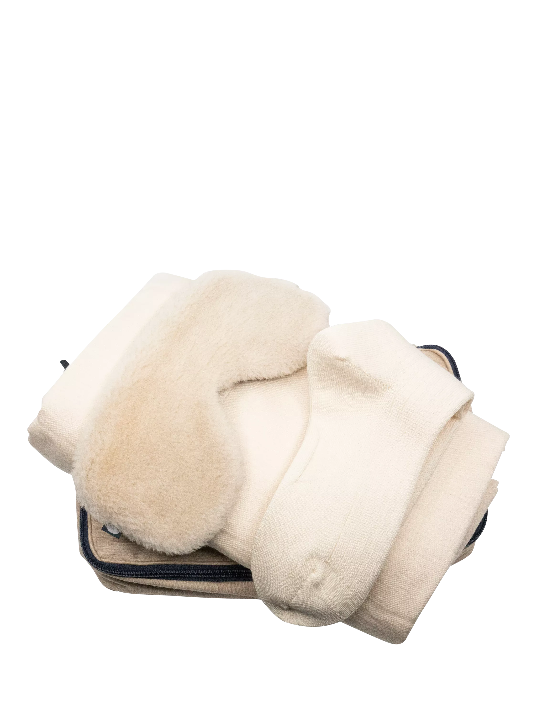 SHLEEP Merino Knit Fleece Travel Kit, Ivory Tusk