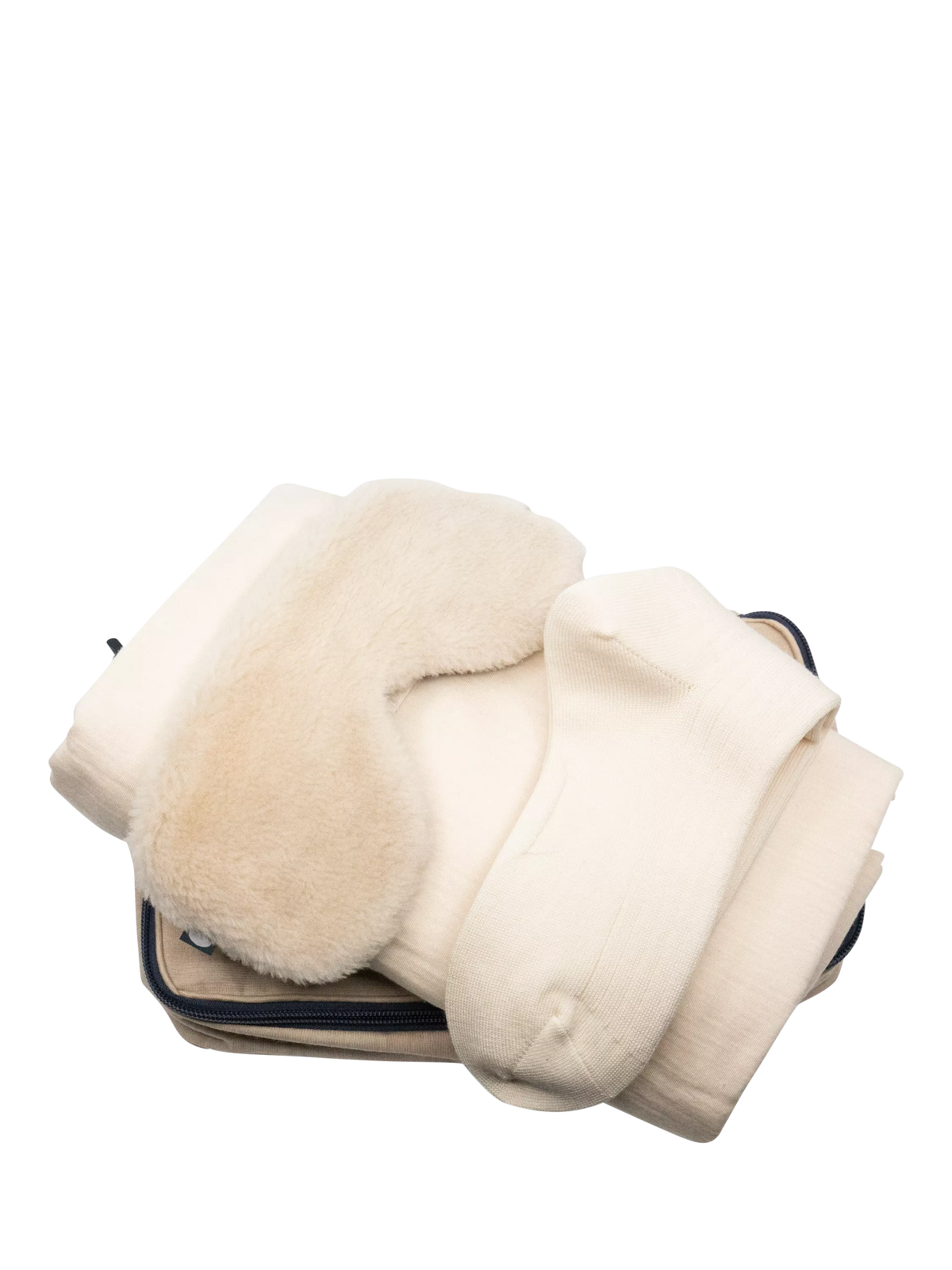 SHLEEP Merino Knit Fleece Travel Kit, Ivory Tusk