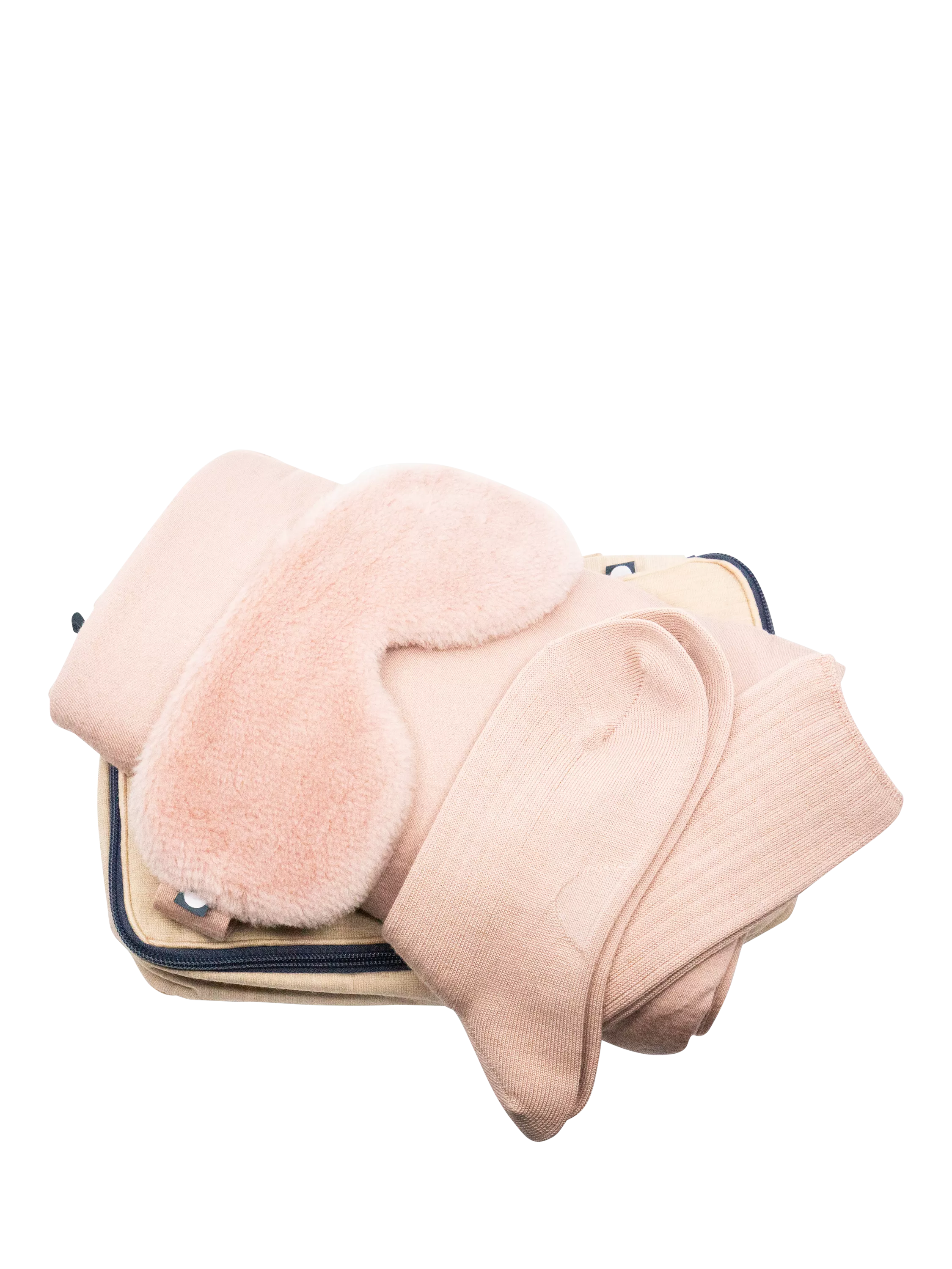 SHLEEP Merino Knit Fleece Travel Kit, Dusty Rose