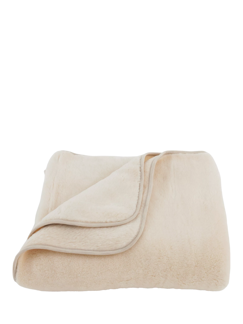 SHLEEP Reversible Merino Knit Fleece Throw 190 x 120cm