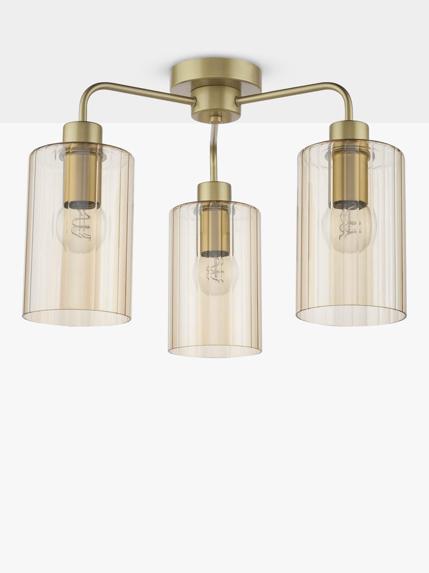 Där Daylin gold ceiling light with amber shades - British product