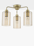 Där Daylin gold ceiling light with amber shades - British product